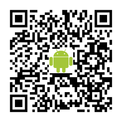 Ein QR-Code mit einem grünen Android-Symbol in der Mitte.
